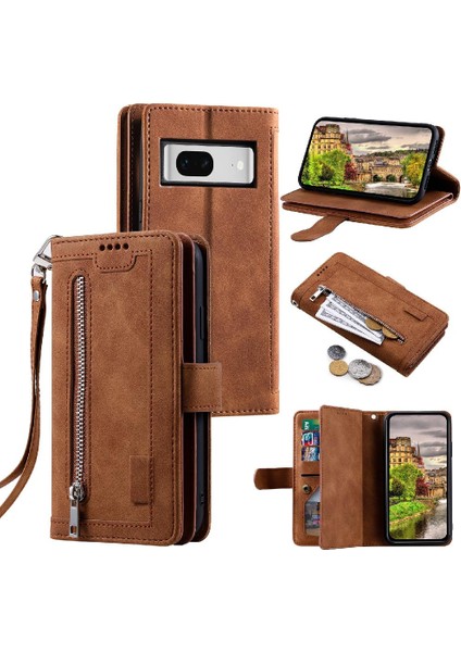 Google Piksel 7 Pro Pu Deri Cüzdan Kickstand Kordon 9 Için Flip Case (Yurt Dışından)