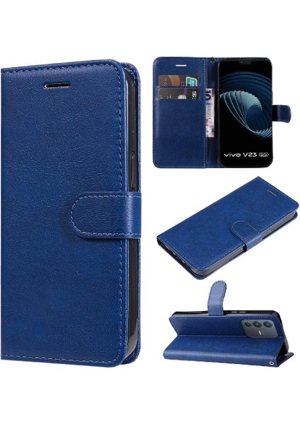Vivo V23 Için Flip Case 5G/S12 Kart Yuvası ile Yüksek Kaliteli Deri Klasik (Yurt Dışından)