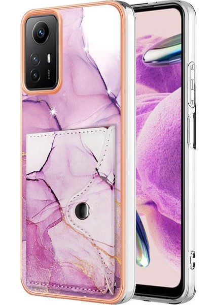 Xiaomi Redmi Için Not 12S 4g Yumuşak Tpu Tampon Mermer Kart Yuvaları Ince (Yurt Dışından)