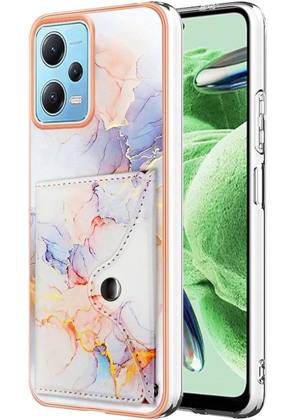 Xiaomi Poco X5 5g Mermer Kart Yuvaları Için Kılıf Ince Cüzdan Yumuşak Tpu Tampon (Yurt Dışından)