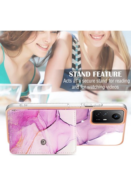 Xiaomi Redmi Için Not 12S 4g Yumuşak Tpu Tampon Mermer Kart Yuvaları Ince (Yurt Dışından)
