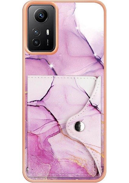 Xiaomi Redmi Için Not 12S 4g Yumuşak Tpu Tampon Mermer Kart Yuvaları Ince (Yurt Dışından)