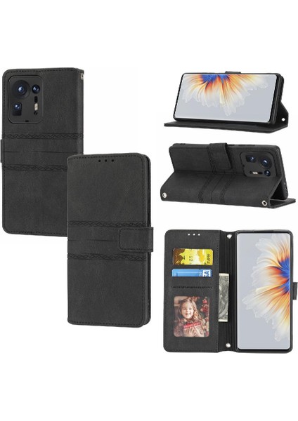 Bdt Shop Xiaomi 14 Için Flip Case Cüzdan Kılıf Pu Deri Manyetik Kapatma (Yurt Dışından)