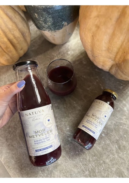 Mor Meyveler % 100 Meyve Suyu 720 ml ( Kokulu Üzüm, Böğürtlen, Nar )