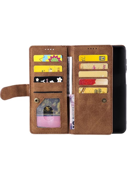 Xiaomi Redmi Not 9 Pro Max Için Flip Case Kordon 9 Kart Yuvaları Cüzdan Pu (Yurt Dışından)