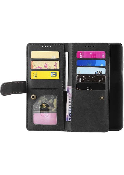 Xiaomi Redmi Not 9 Pro Max Için Flip Case Kordon 9 Kart Yuvaları Cüzdan Pu (Yurt Dışından)
