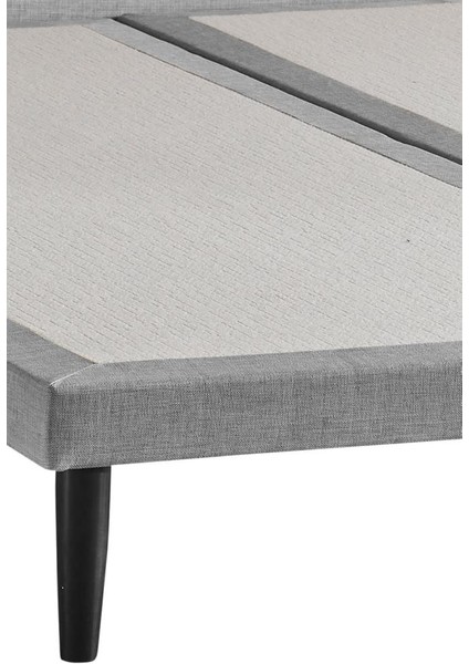 Niron Slim Baza ve Başlık Takımı - 120X200 Tek Kişilik Kumaş Kaplı Metal Karyola ve Başlık Seti