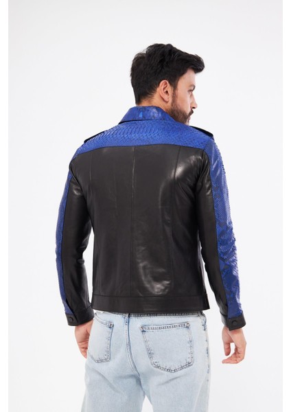 DER737P Hakiki Piton Derisi Erkek Mavi Mont fırsatları