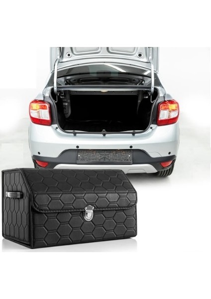 Oto Bagaj Organizeri Kapitone Araç Deri Bagaj Kutu Çanta