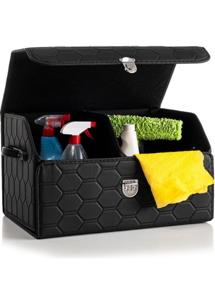 Oto Bagaj Organizeri Kapitone Araç Deri Bagaj Kutu Çanta fiyatları