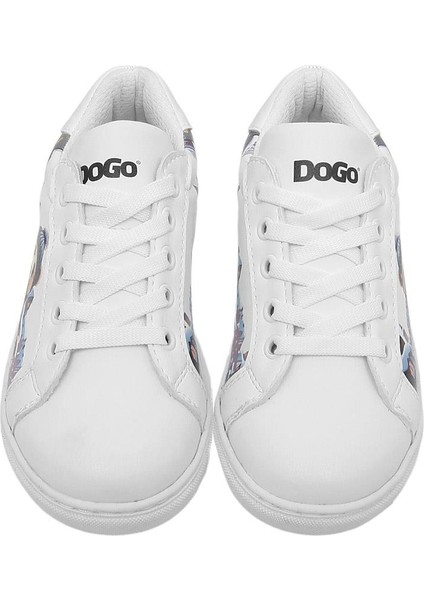 Unisex Çocuk Vegan Deri Beyaz Sneakers - Mr Bear Tasarım fiyatları