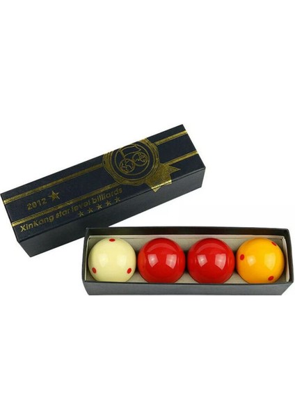 Xinkang Süper Pro Cup Benekli 4 Top Carom Bilardo Top Seti 61.5 mm