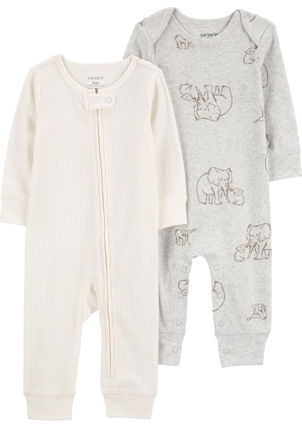 Bebek Uzun Kollu Tulum Set 2'li Paket