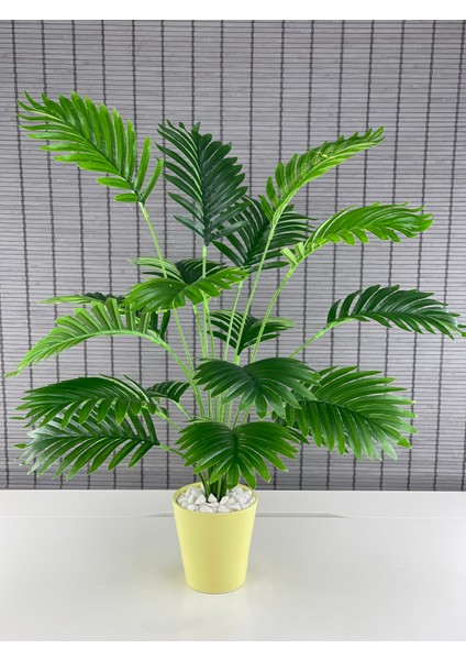 Yapay Ağaç Areka Ağacı Palmiye Ağacı Salon Bitkisi Seramik Saksılı 18 Yaprak 85CM