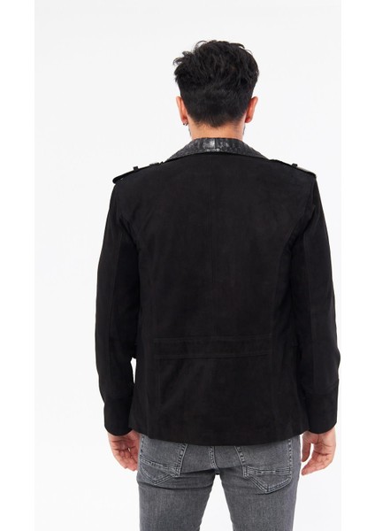 DER703P Hakiki Piton Derisi Erkek Siyah Mont fırsatları