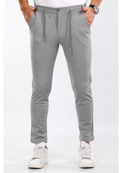 Düz Paça Jogger Pantolon Pike Kumaş