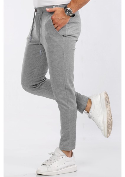 Düz Paça Jogger Pantolon Pike Kumaş