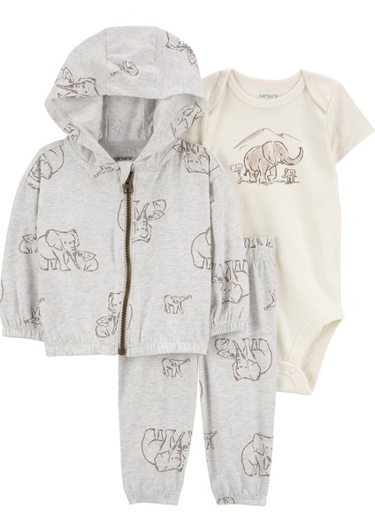Layette Bebek 3'lü Hırkalı Set