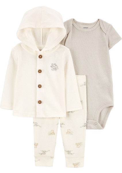 Layette Bebek 3'lü Hırkalı Set