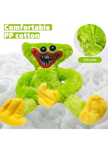 Huggy Peluş Oyuncaklar, Korku Oyunu Peluş Bebek Dolması Bebek Hediyesi, Peluş Bebek Sevimli Yumuşak Oyuncak (Yeşil) (Yurt Dışından)