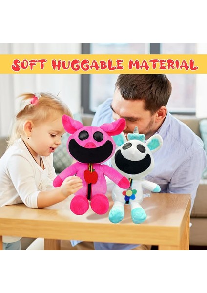 Gülen Yaratıklar Peluş, 12'li Gülen Yaratıklar Peluşlar Doldurulmuş Hayvan Yastık Bebek Oyuncakları Oyun Hayranları Için Çocuk Erkek Kız Doğum Günü Noel (Kırmızı) (Yurt Dışından)