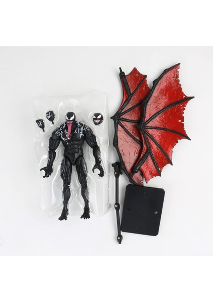 Venom Carnage Aksiyon Figürü Koleksiyon Anime Model Oyuncak Pvc Eklemler Hareketli Oyuncak Koleksiyonu Modeli Karakter Heykeli Oyuncak Dekorasyon Süsler (Venom D (Kanatlı)) (Yurt Dışından)