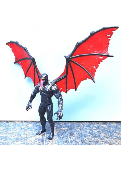 Venom Carnage Aksiyon Figürü Koleksiyon Anime Model Oyuncak Pvc Eklemler Hareketli Oyuncak Koleksiyonu Modeli Karakter Heykeli Oyuncak Dekorasyon Süsler (Venom D (Kanatlı)) (Yurt Dışından)