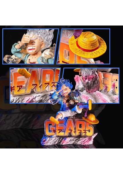 Luffy Şekil Dişli 5 Luffy Aksiyon Figürü Heykelleri Heykelcik Doğum Günü Hediyeleri 4" (Yurt Dışından)