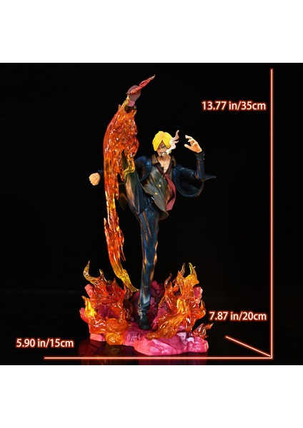 Sanji Şekil, Sanji Aksiyon Figürü Anime Heykeli Koleksiyon Model Hediye Oyuncak 13.77 Inç (Yurt Dışından)