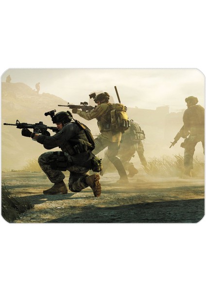 40X30CM Gaming Oyuncu Mousepad Kaymaz Kauçuk Taban Dikişli Kenar Military Operation MP274030