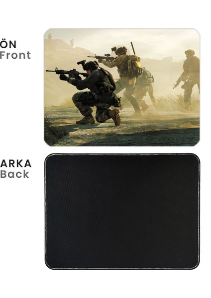 40X30CM Gaming Oyuncu Mousepad Kaymaz Kauçuk Taban Dikişli Kenar Military Operation MP274030