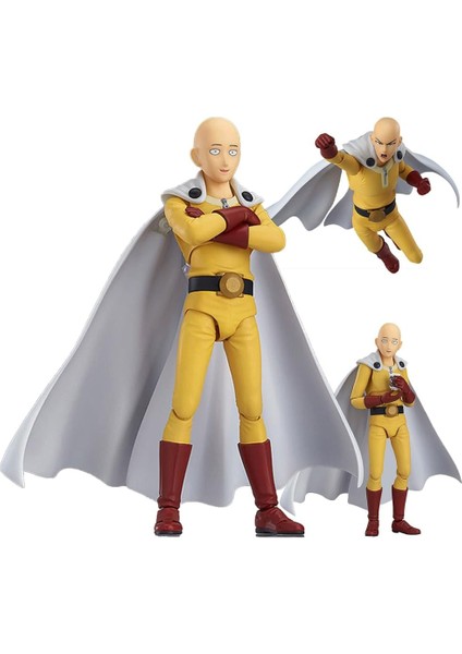 Saitama Aksiyon Figürü Anime Karakter Saitama Değiştirilebilir Yüz Hareketli Pvc Şekil Modu Masaüstü Süslemeleri Hediye (Yurt Dışından)