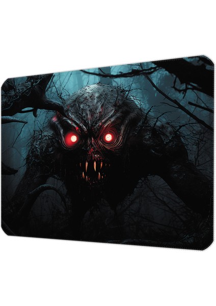 40X30CM Gaming Oyuncu Mousepad Kaymaz Kauçuk Taban Dikişli Kenar Creature Of Darkness MP284030