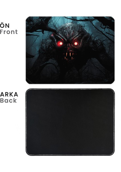 40X30CM Gaming Oyuncu Mousepad Kaymaz Kauçuk Taban Dikişli Kenar Creature Of Darkness MP284030