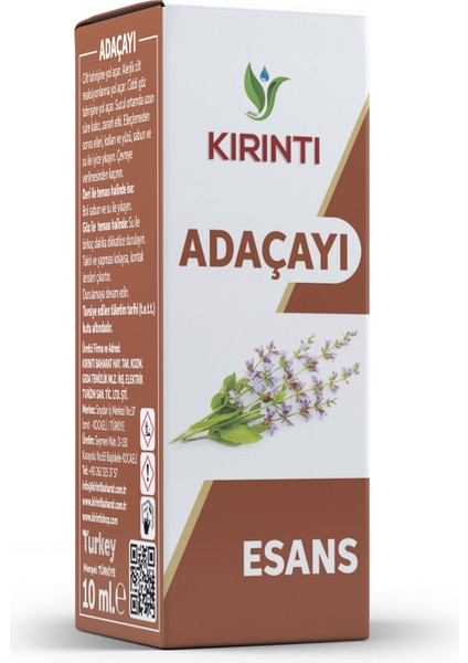 Adaçayı Kokulu Buhurdanlık Esansı 10 ml