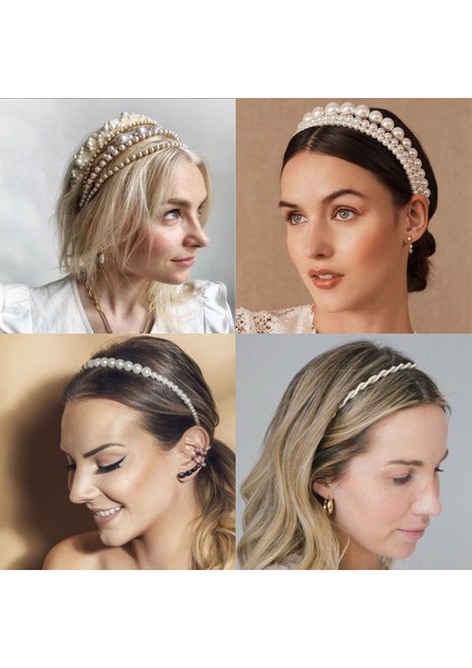 H00184 Vagzeb Moda Büyük Inci Saç Bandı Kadın Kızlar Saç Hoop Vintage Mujer Saç Aksesuarları Takı Başlık Yeni Saç Aksesuarları Saç Aksesuarları (Yurt Dışından) fiyatları
