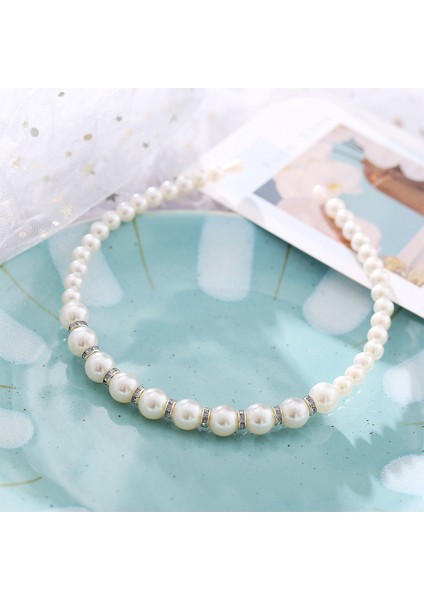 H00184 Vagzeb Moda Büyük Inci Saç Bandı Kadın Kızlar Saç Hoop Vintage Mujer Saç Aksesuarları Takı Başlık Yeni Saç Aksesuarları Saç Aksesuarları (Yurt Dışından) fırsatları