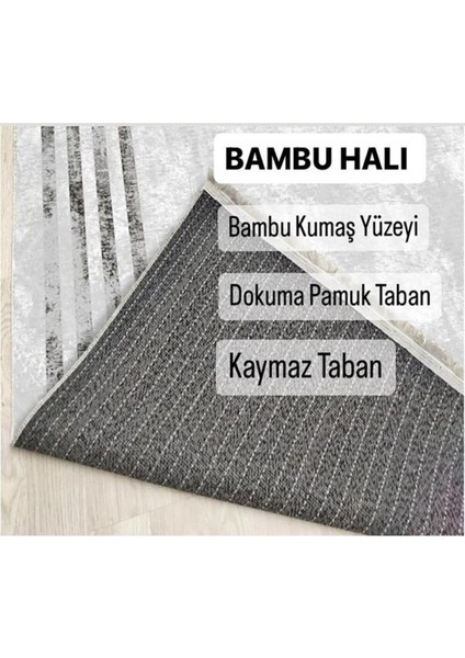 Yıkanabilir Kaymaz Taban Halı Çerçeveli Jüt Görünüm Desenli Salon,Mutfak Halısı Ve Yolluk