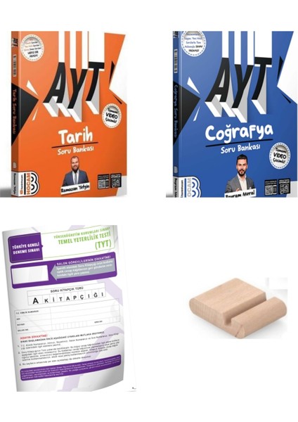 2025 AYT Tarih Soru Bankası - Coğrafya Soru Bankası + TYT Deneme - Telefon Tutucu