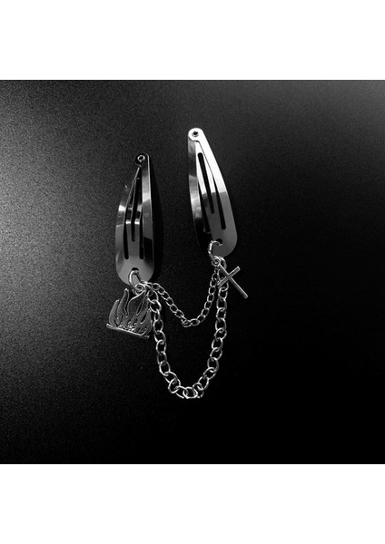No.28 Beden 2 Adet Vintage Punk Metal Saç Tokası Bb Klips Renkli Kelebek Yıldız Kalp Kız Saç Aksesuarları Toka Y2K Kadın Saç Tokaları (Yurt Dışından)