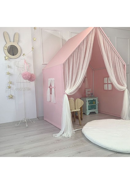 Oyun Evi Montessori Perdeli Pembe