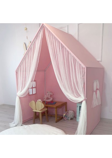 Oyun Evi Montessori Perdeli Pembe