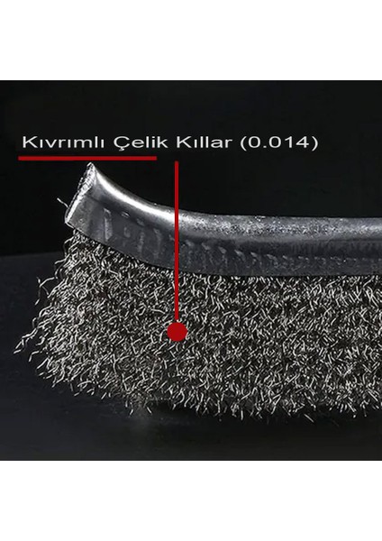 3 Adet Çok Fonksiyonlu Çelik Kıllı Tel Fırça (Pas, Kir, Korozyon V.s.)