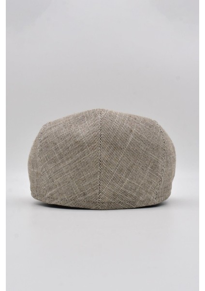Erkek Keten Premium Bej Şapka Yazlık Flat Cap Kasket fırsatları