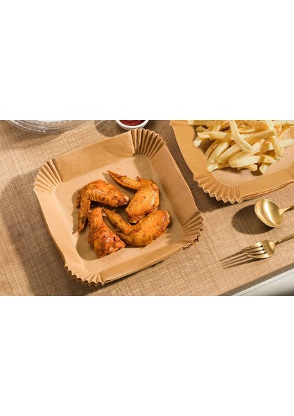 Yanmaz Airfryer Fritöz Pişirme Kağıdı 50'li modelleri