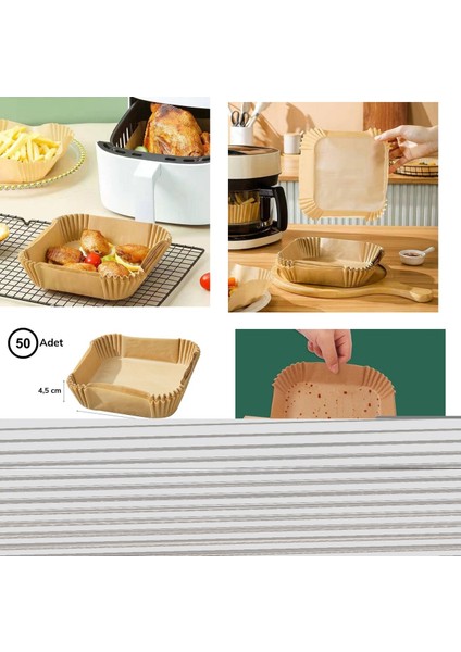 Yanmaz Airfryer Fritöz Pişirme Kağıdı 50'li indirimleri