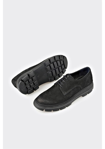 Elle Siyah Deri Erkek Günlük Ayakkabı modelleri