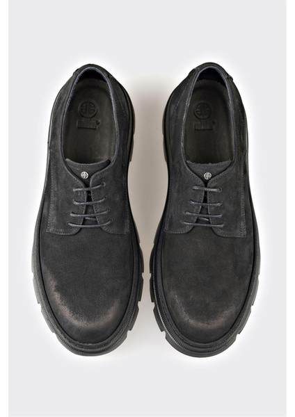 Elle Siyah Deri Erkek Günlük Ayakkabı fırsatları