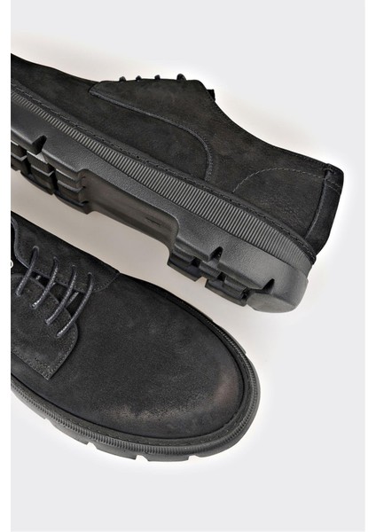 Elle Siyah Deri Erkek Günlük Ayakkabı indirimleri