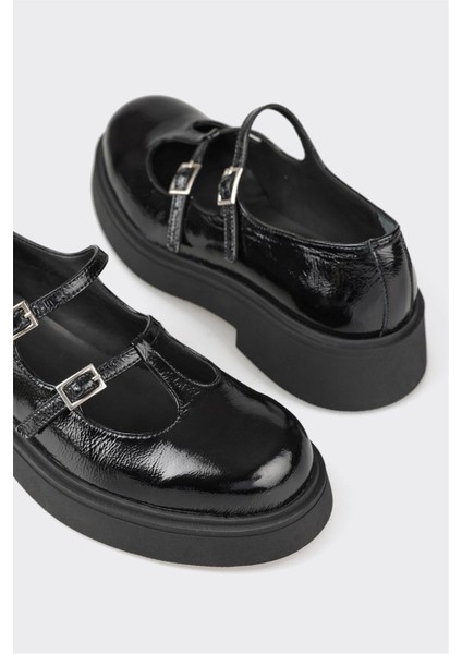 Elle Siyah Deri Kadın Günlük Ayakkabı indirimleri